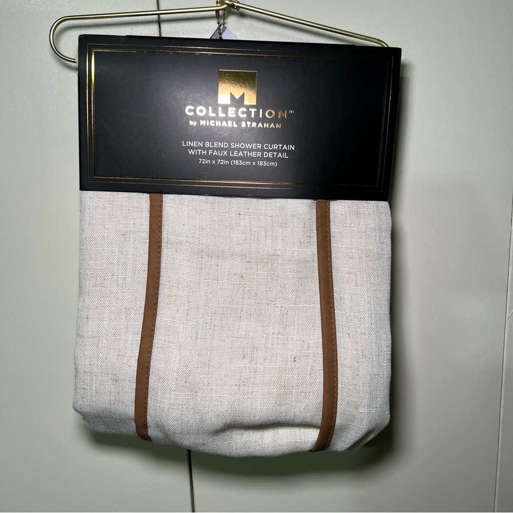 Michael Strahan Linen Blend Shower Curtain